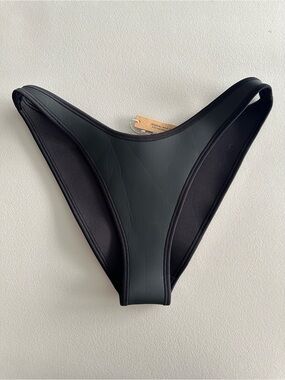 SKIMS rubberized scuba swim tanga bikini bottom